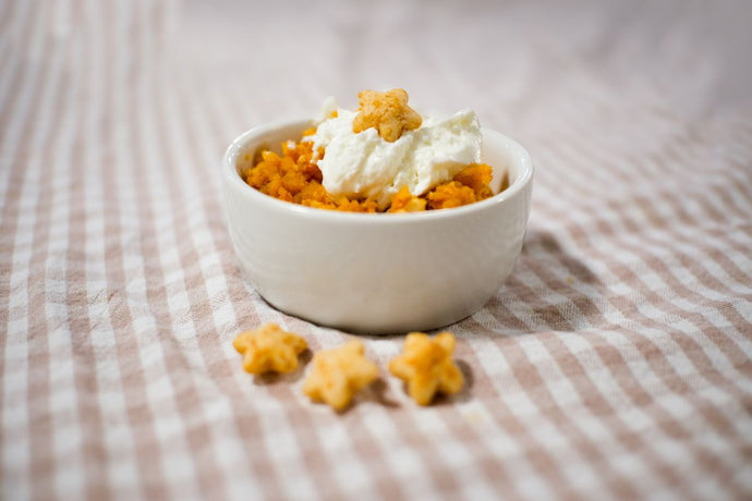 Mini Sweet Potato & Peanut Puff Mash Cups