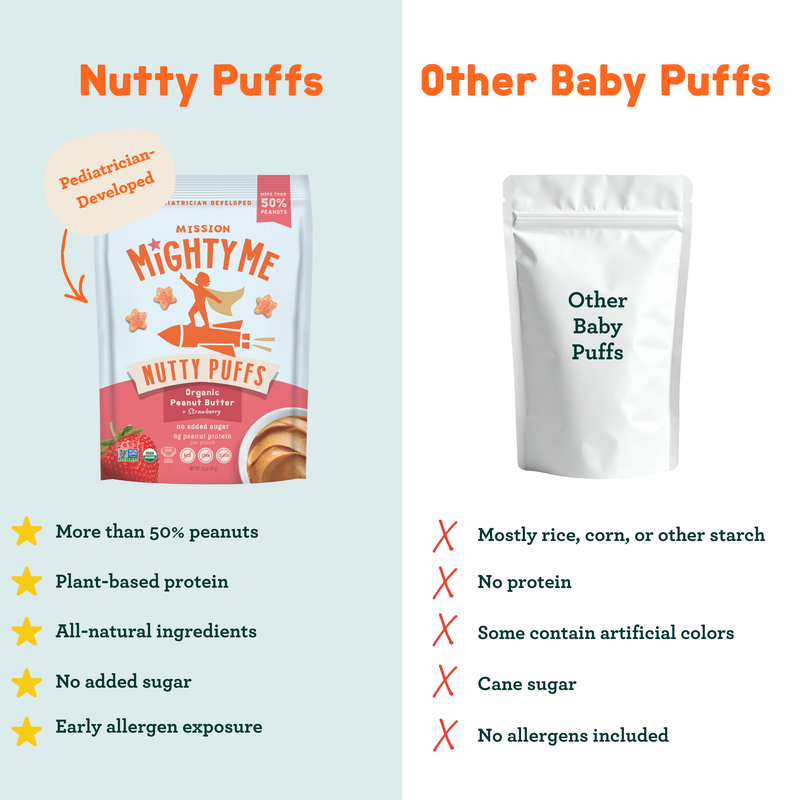 Strawberry Peanut Butter Puffs