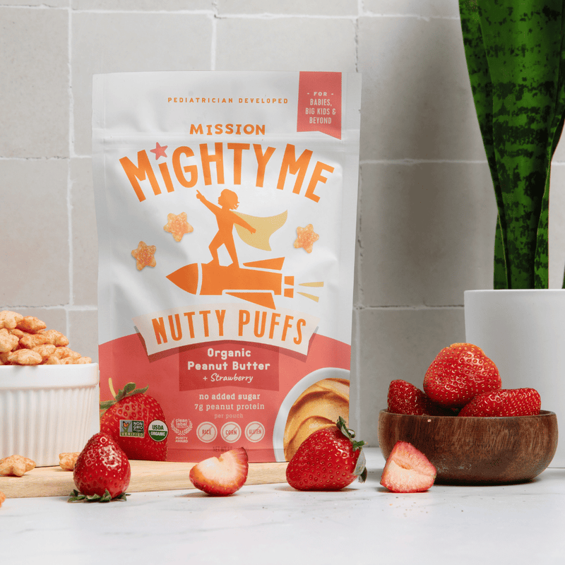Strawberry Peanut Butter Puffs